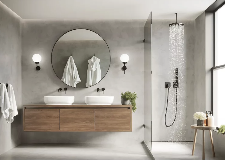 Baño de diseño moderno y minimalsta.