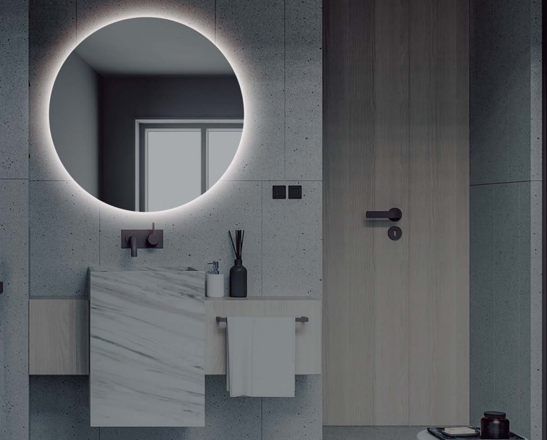 Espejos con luces led para un baño más moderno
